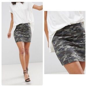 Free People Camouflage Skirt